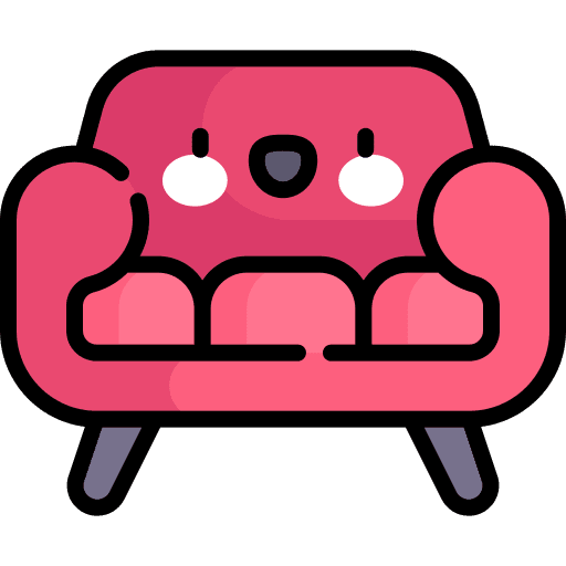Sofa furniture and household couch relax icon