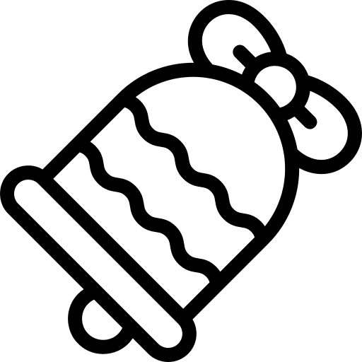 Bell bell ribbon decoration icon