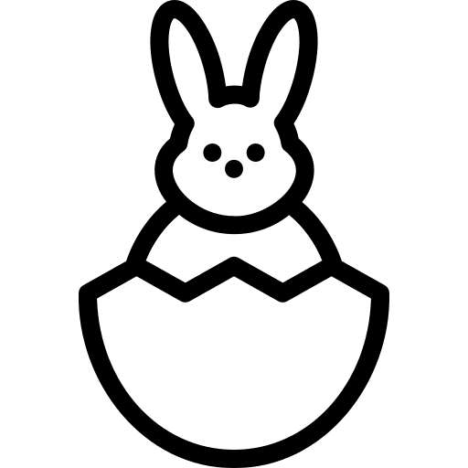 Easter bunny rabbit pet easter egg icon