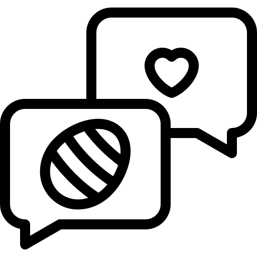 Happy easter communications easter easter eggs icon