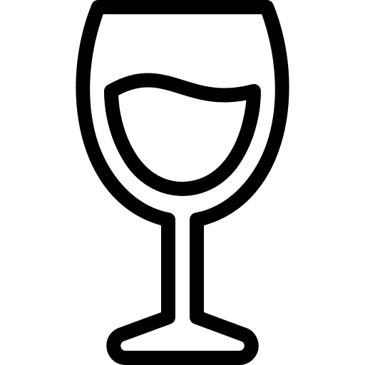 Wine glass food and restaurant alcoholic drink glass icon