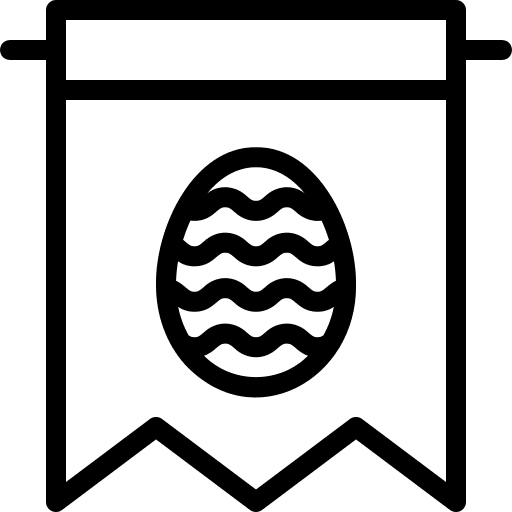 Banner easter day easter celebration icon