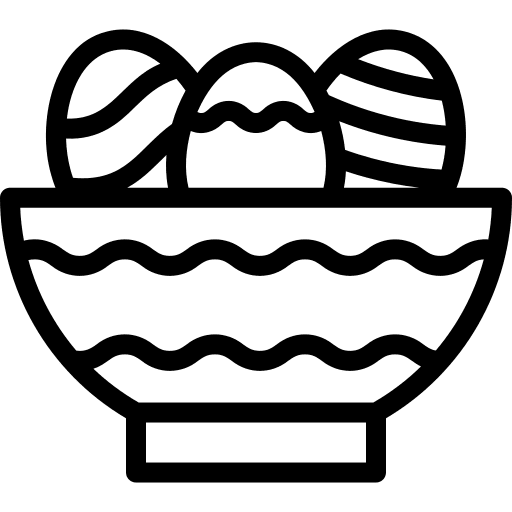 Easter eggs holidays basket easter eggs icon