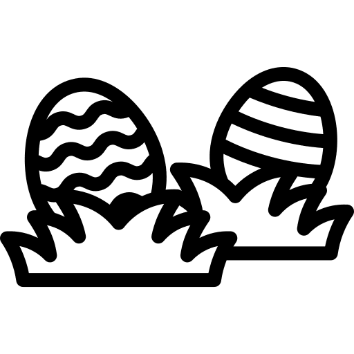 Easter eggs painting easter garden icon