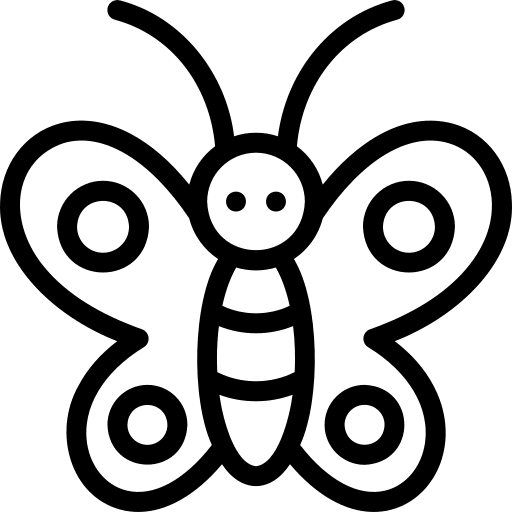 Butterfly easter bugs entomology icon