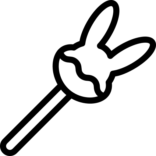 Candy easter egg bunny icon