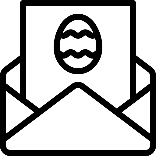 Letter paper greeting card easter icon