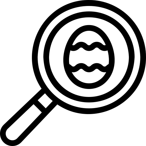 Search cultures magnifying glass easter eggs icon