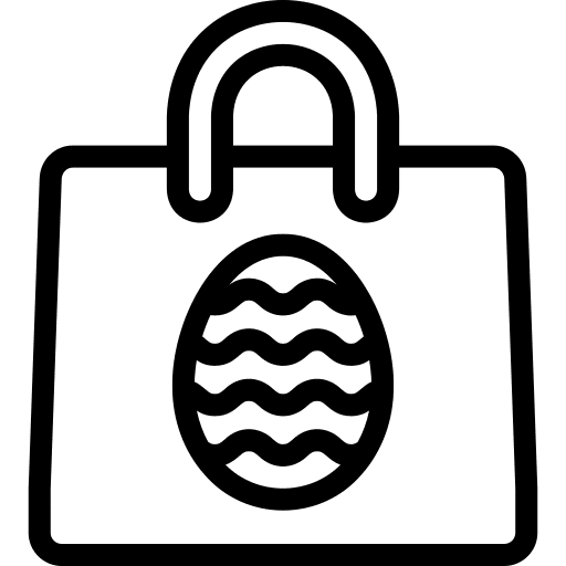 Shopping bag easter shop easter eggs icon