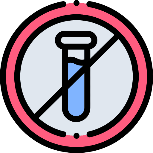 Chemical free chemical free no chemical chemical substances icon