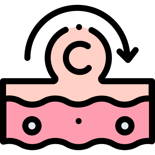 Collagen skin layers skin cleaning icon