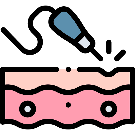 Laser depilation beauty removal icon