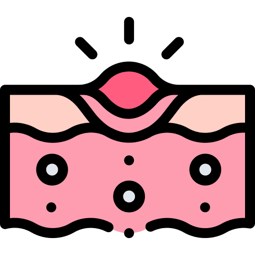 Pimple acne healthcare and medical head icon