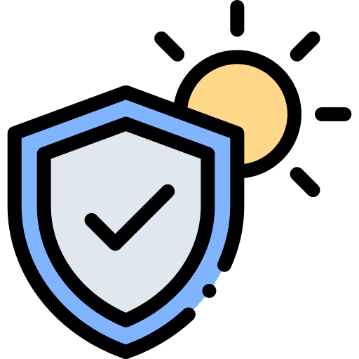 Sun protection sun cream uv protection security icon