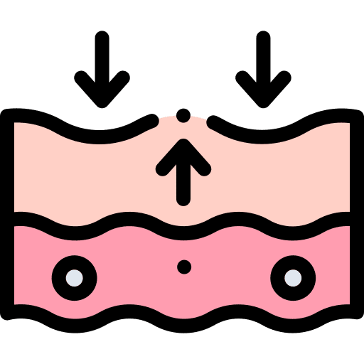 Wrinkle healthcare and medical surgery beauty icon