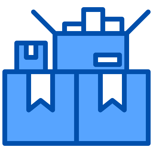 Boxes shipping warehouse delivery icon