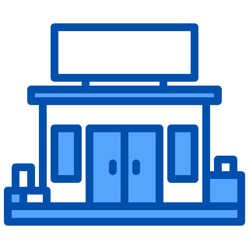 Marketplace building shop architecture and city icon