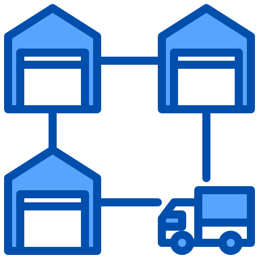 Warehouse supplier warehouse manufacture icon