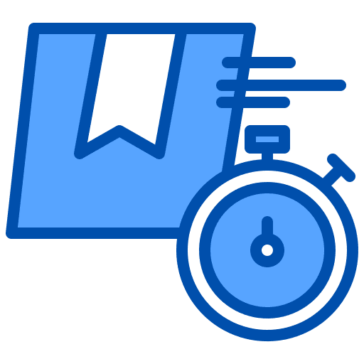 Fast box clock fast time icon