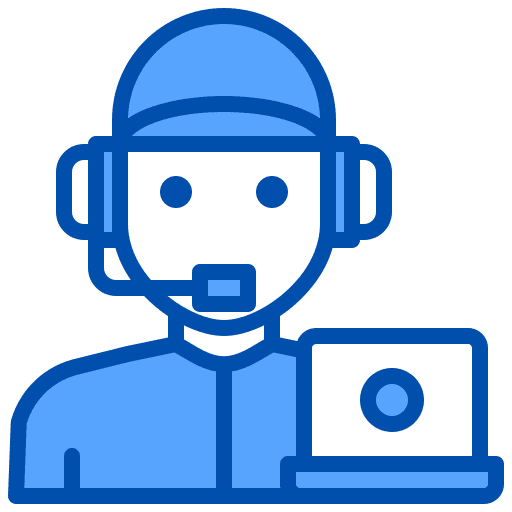 Support shipping and delivery call marketing icon