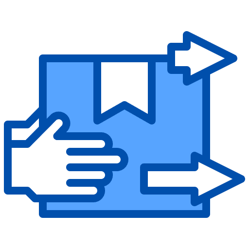 Delivery hands and gestures package hand icon