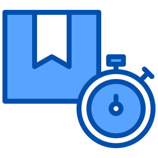 Delivery watch clock box icon