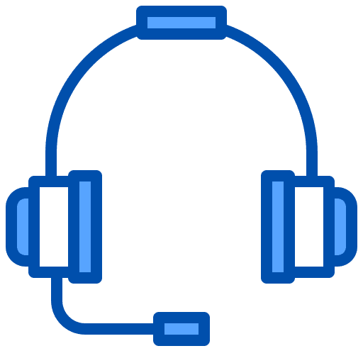 Headphone communications customer care shipping and delivery icon