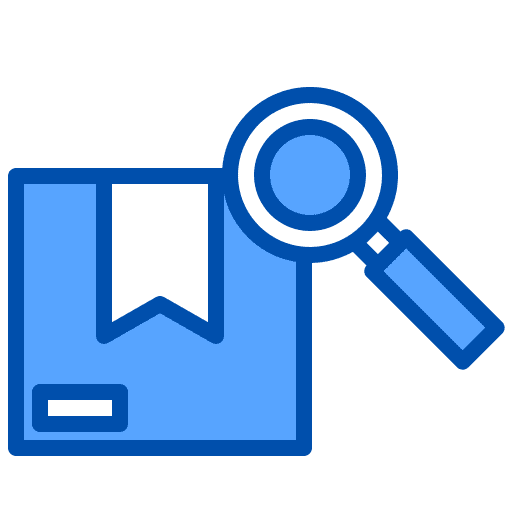 Tracking delivery tracking magnifying glass icon