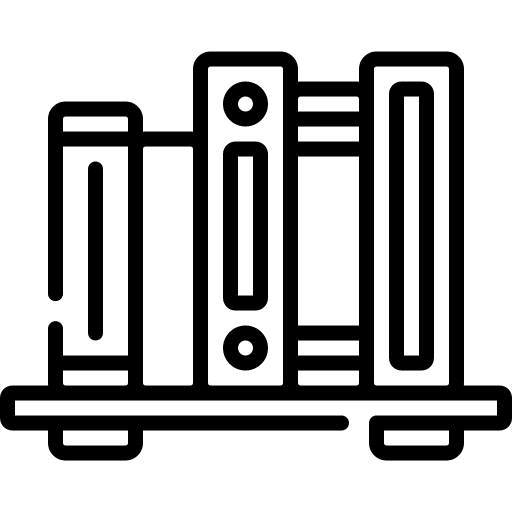 Bookshelf study bookshelf storage icon