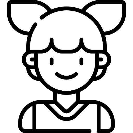 Cheerleader blonde girl afro icon