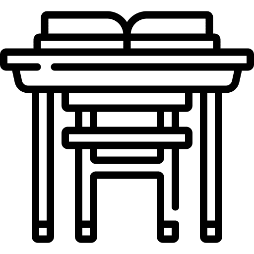 Desk desk study book icon