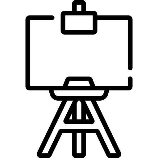 Easel painter art canvas icon