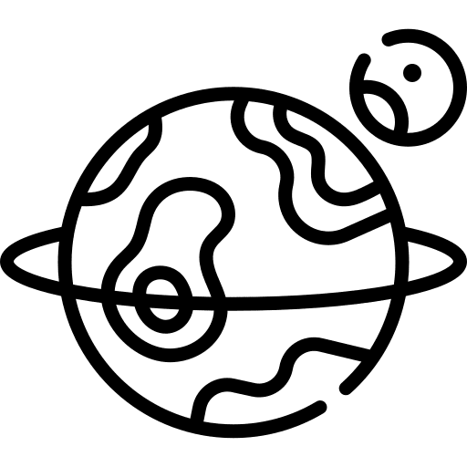 Astronomy ring universe education icon