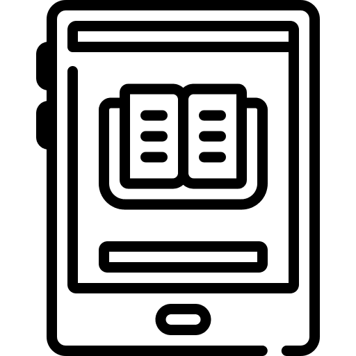 Ebook online education digital book electronics icon