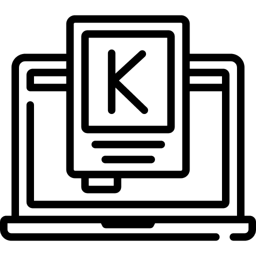 Knowledge computer electronics online education icon