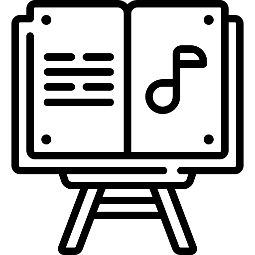 Music education music and multimedia concert icon
