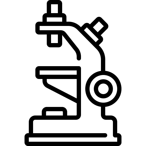 Microscope science research microscope icon