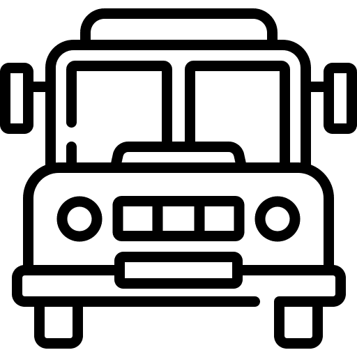 School bus travel transportation vehicle icon