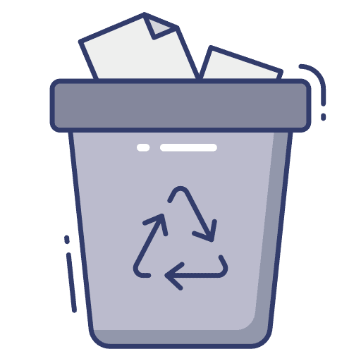 Dustbin can trash paper icon