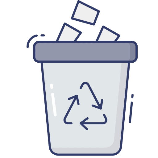 Dustbin sign ecology and environment trash icon