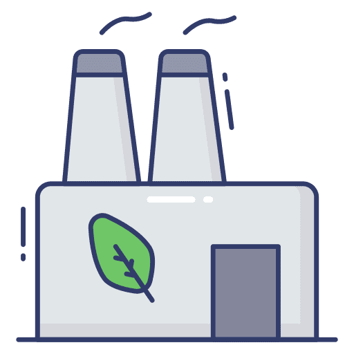 Factory leaf ecology environment icon