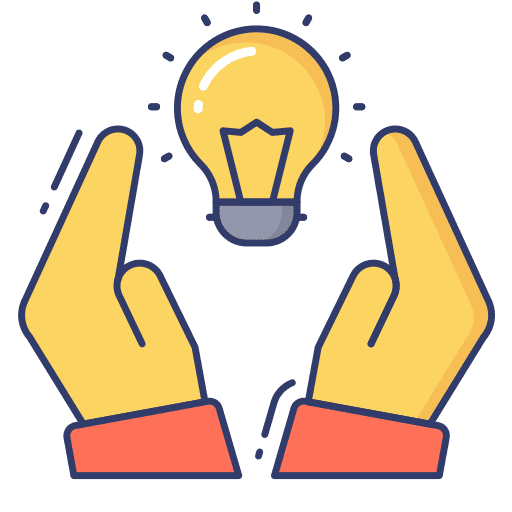 Hand hands and gestures light illumination icon