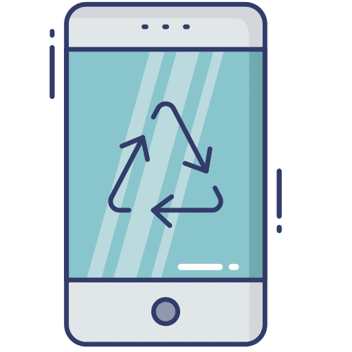 Iphone iphone recycle ecology and environment icon