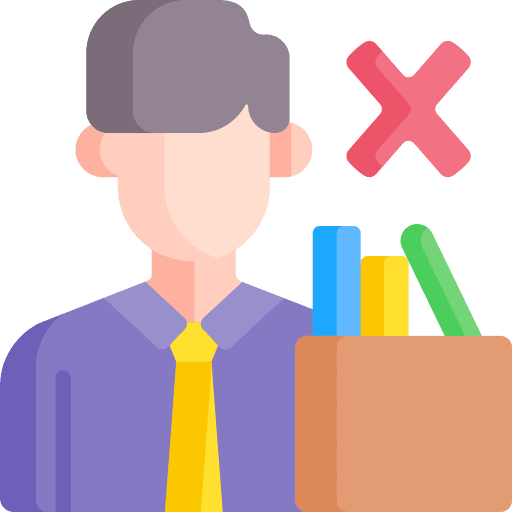 Employee unemployment man people icon