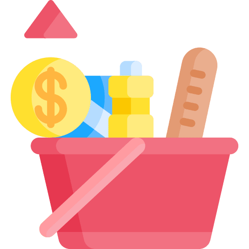 Inflation market price rising icon