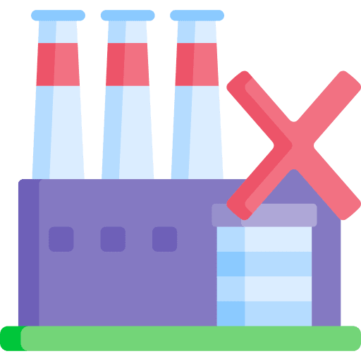 Bankruptcy industrial factory closed icon