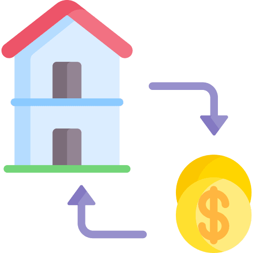 Exchange rate exchange rate property house icon
