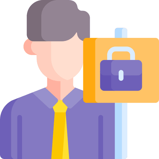 Job loss people unemployed professions and jobs icon