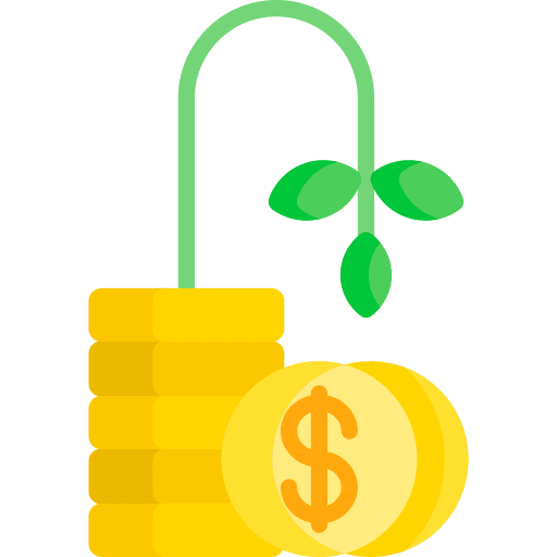 Economic crisis bank banking sprout icon