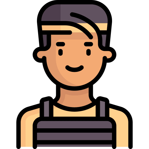 Character user black hair video game icon